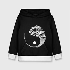 Детская толстовка 3D с принтом Yin and Yang. Bonsai Tree в городе Новоалтайск, 100% полиэстер | двухслойный капюшон со шнурком для регулировки, мягкие манжеты на рукавах и по низу толстовки, спереди карман-кенгуру с мягким внутренним слоем | black | bonsai | buddhism | dualism | esotericism | evil | good | japan | negative | philosophy | positive | tree | white | yang | yin | zen | белое | бонсай | буддизм | дерево | дзен | добро | древо | дуализм | зло | инь | негатив | позитив | философия |
