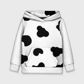 Детская толстовка 3D с принтом Cow print в городе Новоалтайск, 100% полиэстер | двухслойный капюшон со шнурком для регулировки, мягкие манжеты на рукавах и по низу толстовки, спереди карман-кенгуру с мягким внутренним слоем | cow | summertime | корова | лето | минимализм