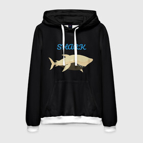 Мужская толстовка 3D с принтом Shark в городе Новоалтайск, 100% полиэстер | двухслойный капюшон со шнурком для регулировки, мягкие манжеты на рукавах и по низу толстовки, спереди карман-кенгуру с мягким внутренним слоем. | shark | акула | морские жители | подводный мир | рыбы