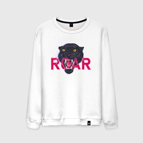 Мужской свитшот хлопок с принтом Пантера ROAR в городе Новоалтайск, 100% хлопок |  | roar | багира | голова пантеры | животное | кошка | пантера