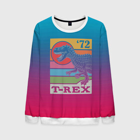 Мужской свитшот 3D с принтом T-rex Dino 72 в городе Новоалтайск, 100% полиэстер с мягким внутренним слоем | круглый вырез горловины, мягкая резинка на манжетах и поясе, свободная посадка по фигуре | dino | rex | roar | t rex | дино | динозавр | динозавры
