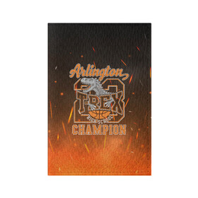 Обложка для паспорта матовая кожа с принтом T-rex Champion 23 в городе Новоалтайск, натуральная матовая кожа | размер 19,3 х 13,7 см; прозрачные пластиковые крепления | dino | rex | roar | t rex | дино | динозавр | динозавры