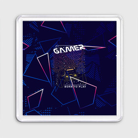 Магнит 55*55 с принтом GAMER gamepad в городе Новоалтайск, Пластик | Размер: 65*65 мм; Размер печати: 55*55 мм | Тематика изображения на принте: gamer | джойстик | игра | игрок | игроман