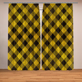 Фотошторы с принтом В клетку в городе Новоалтайск, Блэкаут (светозащита 90%) / Габардин (светозащита 40% | 2 полотна шириной по 145 см; Высота 200-300 см; Крепление: шторная лента (на крючки); | checkered | squares | квадраты | клетчатый | полосы