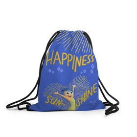 Рюкзак-мешок 3D с принтом Happiness sunshine в городе Новоалтайск, 100% полиэстер | плотность ткани — 200 г/м2, размер — 35 х 45 см; лямки — толстые шнурки, застежка на шнуровке, без карманов и подкладки | disney | inside out | joy | pixar | vdkarsvet | головоломка | дисней | пиксар | радость | счастье