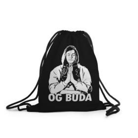 Рюкзак-мешок 3D с принтом OG Buda в городе Новоалтайск, 100% полиэстер | плотность ткани — 200 г/м2, размер — 35 х 45 см; лямки — толстые шнурки, застежка на шнуровке, без карманов и подкладки | Тематика изображения на принте: og buda | rap | буда | григорий ляхов | музыка | ог буда | певец | русский рэп | рэп | рэпер