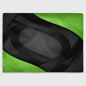Плед 3D с принтом Green Black в городе Новоалтайск, 100% полиэстер | закругленные углы, все края обработаны. Ткань не мнется и не растягивается | 3d | 3д | sport | абстракция | линии | паттерн | соты | спортивный стиль | текстуры