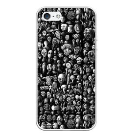 Чехол для iPhone 5/5S матовый с принтом Мрачные портреты в городе Новоалтайск, Силикон | Область печати: задняя сторона чехла, без боковых панелей | halloween | лица | мрачное | портреты | страшное | сюрреализм | ужасы