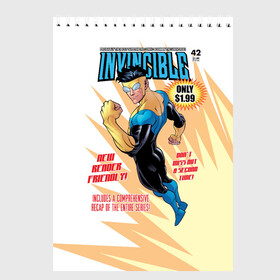 Скетчбук с принтом НЕУЯЗВИМЫЙ INVINCIBLE в городе Новоалтайск, 100% бумага
 | 48 листов, плотность листов — 100 г/м2, плотность картонной обложки — 250 г/м2. Листы скреплены сверху удобной пружинной спиралью | comics | damien darkblood | invincible | дэмиен даркблад | комикс | комиксы | мультсериал | непобедимый | неуязвимый