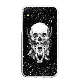 Чехол для iPhone XS Max матовый с принтом Череп Зверь и Брызги в городе Новоалтайск, Силикон | Область печати: задняя сторона чехла, без боковых панелей | beast | flowers | head | skulls | vampire | брызги | букет | вампир | голова | животные | зверь | зубы | кости | краска | листья | мозги | паттерн | полосы | природа | скелет | текстура | точки | узор | флора | хо | цветы | чб