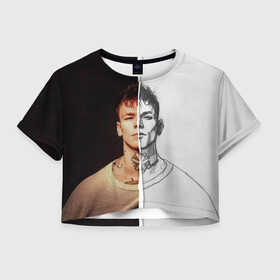 Женская футболка Crop-top 3D с принтом Niletto side в городе Новоалтайск, 100% полиэстер | круглая горловина, длина футболки до линии талии, рукава с отворотами | nileto | niletto | nilleto | данил прытков | музыка | нилето | нилетто | ниллето | поп