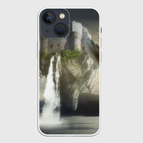 Чехол для iPhone 13 mini с принтом Парящий замак в городе Новоалтайск,  |  | вода | водопад | водопады | горы | закат | замки | замок | замок 2 | замок ваз | замок ваза | замок зажигания | замок лет | камни | лета замок | море | на воде | озеро | парящий замок | птица | птицы | суша