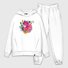 Мужской костюм хлопок OVERSIZE с принтом Осьминог пират в городе Новоалтайск,  |  | cute | octopus | pirat | кракен | осьминог | осьминожка | пират | щупальца