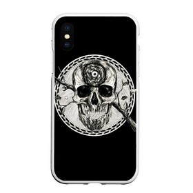 Чехол для iPhone XS Max матовый с принтом Череп Глаз и Ветвь в городе Новоалтайск, Силикон | Область печати: задняя сторона чехла, без боковых панелей | Тематика изображения на принте: beast | flowers | head | skulls | vampire | брызги | букет | голова | животные | зверь | зубы | кости | краска | листья | мозги | паттерн | полосы | природа | скелет | текстура | точки | узор | флора | хо | цветы | чб | черепа