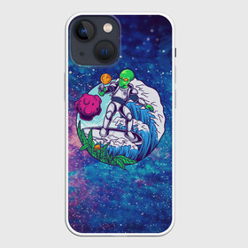 Чехол для iPhone 13 mini с принтом Пришелец на волне в городе Новоалтайск,  |  | Тематика изображения на принте: nasa | астрономия | космос | нло | пришелец | пришелец на волне