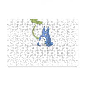 Головоломка Пазл магнитный 126 элементов с принтом Chibi blue totoro в городе Новоалтайск, полимерный материал с магнитным слоем | 126 деталей, размер изделия —  180*270 мм | anime | chibi | hayao | miyazaki | neighbor | totoro | аниме | миядзаки | сосед | тоторо | хаяо | чиби