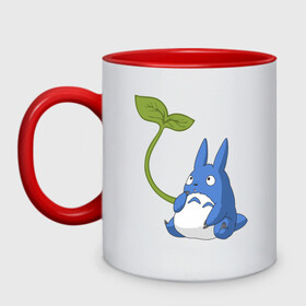 Кружка двухцветная с принтом Chibi blue totoro в городе Новоалтайск, керамика | объем — 330 мл, диаметр — 80 мм. Цветная ручка и кайма сверху, в некоторых цветах — вся внутренняя часть | Тематика изображения на принте: anime | chibi | hayao | miyazaki | neighbor | totoro | аниме | миядзаки | сосед | тоторо | хаяо | чиби