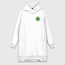 Платье-худи хлопок с принтом Eyeflower bright в городе Новоалтайск,  |  | глаза | иллюстрация | рисунок | цветок | цветы