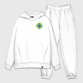 Мужской костюм хлопок OVERSIZE с принтом Eyeflower bright в городе Новоалтайск,  |  | глаза | иллюстрация | рисунок | цветок | цветы