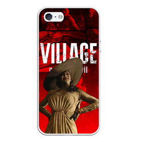 Чехол для iPhone 5/5S матовый с принтом RESIDENT EVIL 8 / ДИМИТРЕСКУ в городе Новоалтайск, Силикон | Область печати: задняя сторона чехла, без боковых панелей | biohazard | game. | resident 8 | resident evil village | госпожа димитреску | игра | итан уинтерс | резидент 8 | резидент эвил вилладж | ужасы