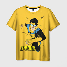Мужская футболка 3D с принтом Неуязвимый Invincible в городе Новоалтайск, 100% полиэфир | прямой крой, круглый вырез горловины, длина до линии бедер | boy | cartoon | damien darkblood | hero | invincible | superhero | герой | марк грейсон | мультик | мультсериал | непобедимый | неуязвимый | персонаж | супергерой