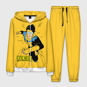 Мужской костюм 3D с принтом Неуязвимый Invincible в городе Новоалтайск, 100% полиэстер | Манжеты и пояс оформлены тканевой резинкой, двухслойный капюшон со шнурком для регулировки, карманы спереди | boy | cartoon | damien darkblood | hero | invincible | superhero | герой | марк грейсон | мультик | мультсериал | непобедимый | неуязвимый | персонаж | супергерой