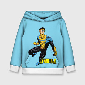 Детская толстовка 3D с принтом Invincible Неуязвимый в городе Новоалтайск, 100% полиэстер | двухслойный капюшон со шнурком для регулировки, мягкие манжеты на рукавах и по низу толстовки, спереди карман-кенгуру с мягким внутренним слоем | boy | cartoon | damien darkblood | hero | invincible | superhero | герой | марк грейсон | мультик | мультсериал | непобедимый | неуязвимый | персонаж | супергерой
