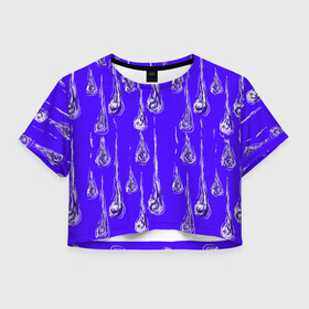 Женская футболка Crop-top 3D с принтом Капли маслом в городе Новоалтайск, 100% полиэстер | круглая горловина, длина футболки до линии талии, рукава с отворотами | абстракция | арт | вода | да винчи | для всех | для семьи | живопись | иллюстрация | масло | принт | фон