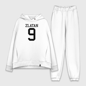 Женский костюм хлопок Oversize с принтом Zlatan 9 номер на груди в городе Новоалтайск,  |  | ac milan | fifa | il diavoli | rossoneri | soccer | uefa | zlatan ibrahimovic | дьяволы | златан ибрагимович | лига чемпионов | милан | сборная швеции | спорт | уефа | фифа | фк | футбол | футбол