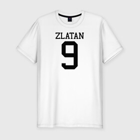 Мужская футболка хлопок Slim с принтом Zlatan 9 номер на груди в городе Новоалтайск, 92% хлопок, 8% лайкра | приталенный силуэт, круглый вырез ворота, длина до линии бедра, короткий рукав | ac milan | fifa | il diavoli | rossoneri | soccer | uefa | zlatan ibrahimovic | дьяволы | златан ибрагимович | лига чемпионов | милан | сборная швеции | спорт | уефа | фифа | фк | футбол | футбол