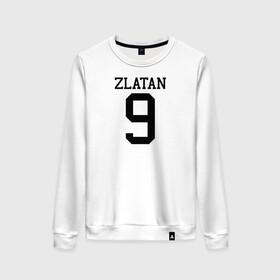 Женский свитшот хлопок с принтом Zlatan 9 номер на груди в городе Новоалтайск, 100% хлопок | прямой крой, круглый вырез, на манжетах и по низу широкая трикотажная резинка  | ac milan | fifa | il diavoli | rossoneri | soccer | uefa | zlatan ibrahimovic | дьяволы | златан ибрагимович | лига чемпионов | милан | сборная швеции | спорт | уефа | фифа | фк | футбол | футбол