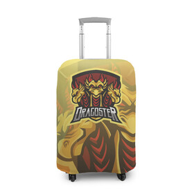 Чехол для чемодана 3D с принтом Дракон в городе Новоалтайск, 86% полиэфир, 14% спандекс | двустороннее нанесение принта, прорези для ручек и колес | Тематика изображения на принте: dragoster | дракон | монстр | три головы | чудовище