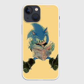 Чехол для iPhone 13 mini с принтом Соник с книжкой в городе Новоалтайск,  |  | sonic | доктор эггман | ёж | ёж шедоу | ехидна наклз | майлз прауэр | соник | тейлз | эми роуз
