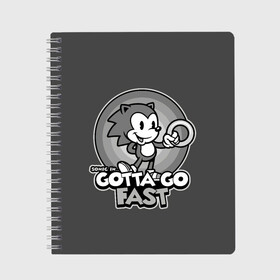 Тетрадь с принтом Retro Sonic в городе Новоалтайск, 100% бумага | 48 листов, плотность листов — 60 г/м2, плотность картонной обложки — 250 г/м2. Листы скреплены сбоку удобной пружинной спиралью. Уголки страниц и обложки скругленные. Цвет линий — светло-серый
 | Тематика изображения на принте: sonic | доктор эггман | ёж | ёж шедоу | ехидна наклз | майлз прауэр | соник | тейлз | эми роуз