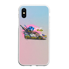 Чехол для iPhone XS Max матовый с принтом Sonic racer в городе Новоалтайск, Силикон | Область печати: задняя сторона чехла, без боковых панелей | sonic | доктор эггман | ёж | ёж шедоу | ехидна наклз | майлз прауэр | соник | тейлз | эми роуз