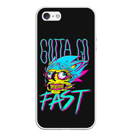 Чехол для iPhone 5/5S матовый с принтом Gotta go fast в городе Новоалтайск, Силикон | Область печати: задняя сторона чехла, без боковых панелей | Тематика изображения на принте: sonic | доктор эггман | ёж | ёж шедоу | ехидна наклз | майлз прауэр | соник | тейлз | эми роуз