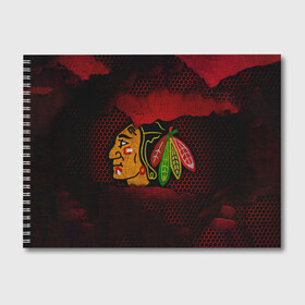 Альбом для рисования с принтом CHICAGO NHL в городе Новоалтайск, 100% бумага
 | матовая бумага, плотность 200 мг. | Тематика изображения на принте: blackhawks | chicago | iron | logo | nhl | red | sport | usa | блэкхоукс | железо | логотип | нхл | сетка | спорт | сша | хоккей | чикаго