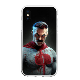 Чехол для iPhone XS Max матовый с принтом Омнимен в городе Новоалтайск, Силикон | Область печати: задняя сторона чехла, без боковых панелей | Тематика изображения на принте: allen | invincible | omni man | omniman | superhero | алиен | аллен | инвинсибл | неуязвимый | омнимен | омнимэн | супергерои