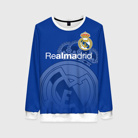 Женский свитшот 3D с принтом REAL MADRID / РЕАЛ МАДРИД в городе Новоалтайск, 100% полиэстер с мягким внутренним слоем | круглый вырез горловины, мягкая резинка на манжетах и поясе, свободная посадка по фигуре | fifa | football | football club. | real madrid | sport | uefa | английская премьер лига | лига финал | матч | реал мадрид | спорт | уефа | финал | фифа | футбол | футбольный клуб