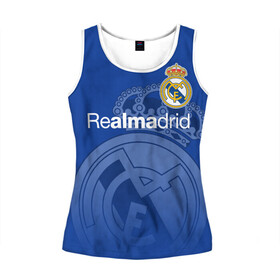 Женская майка 3D с принтом REAL MADRID / РЕАЛ МАДРИД в городе Новоалтайск, 100% полиэстер | круглая горловина, прямой силуэт, длина до линии бедра | fifa | football | football club. | real madrid | sport | uefa | английская премьер лига | лига финал | матч | реал мадрид | спорт | уефа | финал | фифа | футбол | футбольный клуб