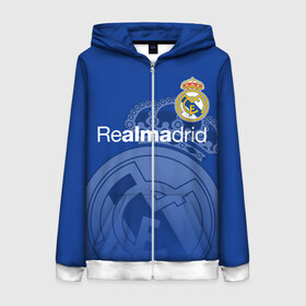 Женская толстовка 3D на молнии с принтом REAL MADRID / РЕАЛ МАДРИД в городе Новоалтайск, 100% полиэстер | длина до линии бедра, манжеты и пояс оформлены мягкой тканевой резинкой, двухслойный капюшон со шнурком для регулировки, спереди молния, по бокам два кармана | fifa | football | football club. | real madrid | sport | uefa | английская премьер лига | лига финал | матч | реал мадрид | спорт | уефа | финал | фифа | футбол | футбольный клуб