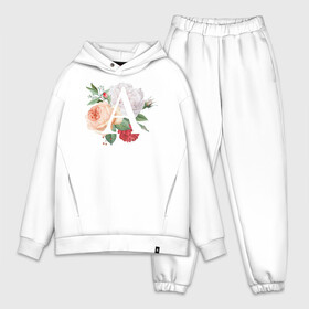 Мужской костюм хлопок OVERSIZE с принтом А в городе Новоалтайск,  |  | alphabet | bouquet | flowers | nature | spring | summer | warm | алфавит | букет | весна | лето | природа | тепло | уветы