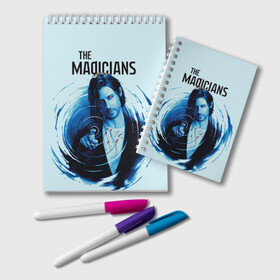 Блокнот с принтом The Magicians в городе Новоалтайск, 100% бумага | 48 листов, плотность листов — 60 г/м2, плотность картонной обложки — 250 г/м2. Листы скреплены удобной пружинной спиралью. Цвет линий — светло-серый
 | Тематика изображения на принте: coldwater | elliot | fillory | margo | quentin | quentin coldwater | the magicians | волшебники | квентин | марго | филлари | филлори | филори | эллиот