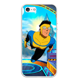 Чехол для iPhone 5/5S матовый с принтом Неуязвимый (Invincible) в городе Новоалтайск, Силикон | Область печати: задняя сторона чехла, без боковых панелей | Тематика изображения на принте: damien darkblood | invincible | superman | марк грэйсон | мультсериал | неуязвимый | супергерой