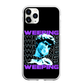 Чехол для iPhone 11 Pro матовый с принтом ПЛАЧУЩИЙ / AESTHETIC в городе Новоалтайск, Силикон |  | aesthetic | devid statue | градиент | давид | жевачка. | китайские иероглифы | плачущий | статуя | эстетика | эстетический