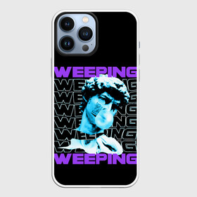 Чехол для iPhone 13 Pro Max с принтом ПЛАЧУЩИЙ   AESTHETIC в городе Новоалтайск,  |  | aesthetic | devid statue | градиент | давид | жевачка. | китайские иероглифы | плачущий | статуя | эстетика | эстетический