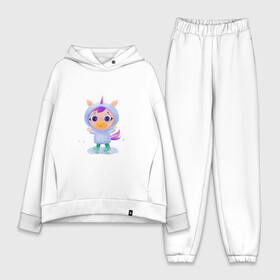 Женский костюм хлопок Oversize с принтом Unicorn в городе Новоалтайск,  |  | unicorn | весенняя картинка | единорог | единорог в плаще | милый единорог