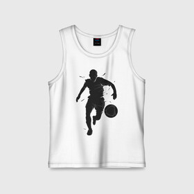 Детская майка хлопок с принтом Футболист в городе Новоалтайск,  |  | art | ball | football | footballer | shadow | silhouette | sport | арт | мяч | силуэт | спорт | тень | футбол | футболист