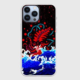 Чехол для iPhone 13 Pro Max с принтом Кровавый Кракен Монстр в городе Новоалтайск,  |  | Тематика изображения на принте: animal | beast | blood | drops | kraken | monster | ocean | octopus | sea | water | waves | брызги | вода | волны | животные | звери | капли | кракен | кровь | монстр | море | океан | осьминог | рыбы | щупальца