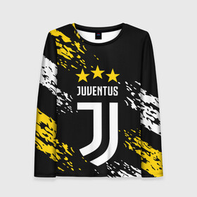 Женский лонгслив 3D с принтом JUVENTUS / ЮВЕНТУС / КРАСКА в городе Новоалтайск, 100% полиэстер | длинные рукава, круглый вырез горловины, полуприлегающий силуэт | fifa | football | football club. | juventus football club | sport | uefa | английская премьер лига | лига финал | матч | спорт | уефа | финал | фифа | футбол | футбольный клуб | ювентус
